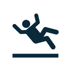 Picture of a man sustaining a slip and fall injury